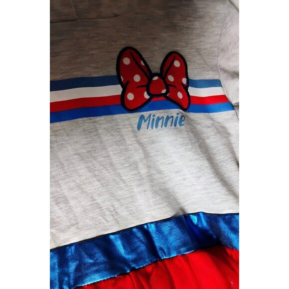 MINNIE MOUSE Disney Gray & Red Tulle Dress Hood with Ears - Sz Small 4/5 - Picture 4 of 7